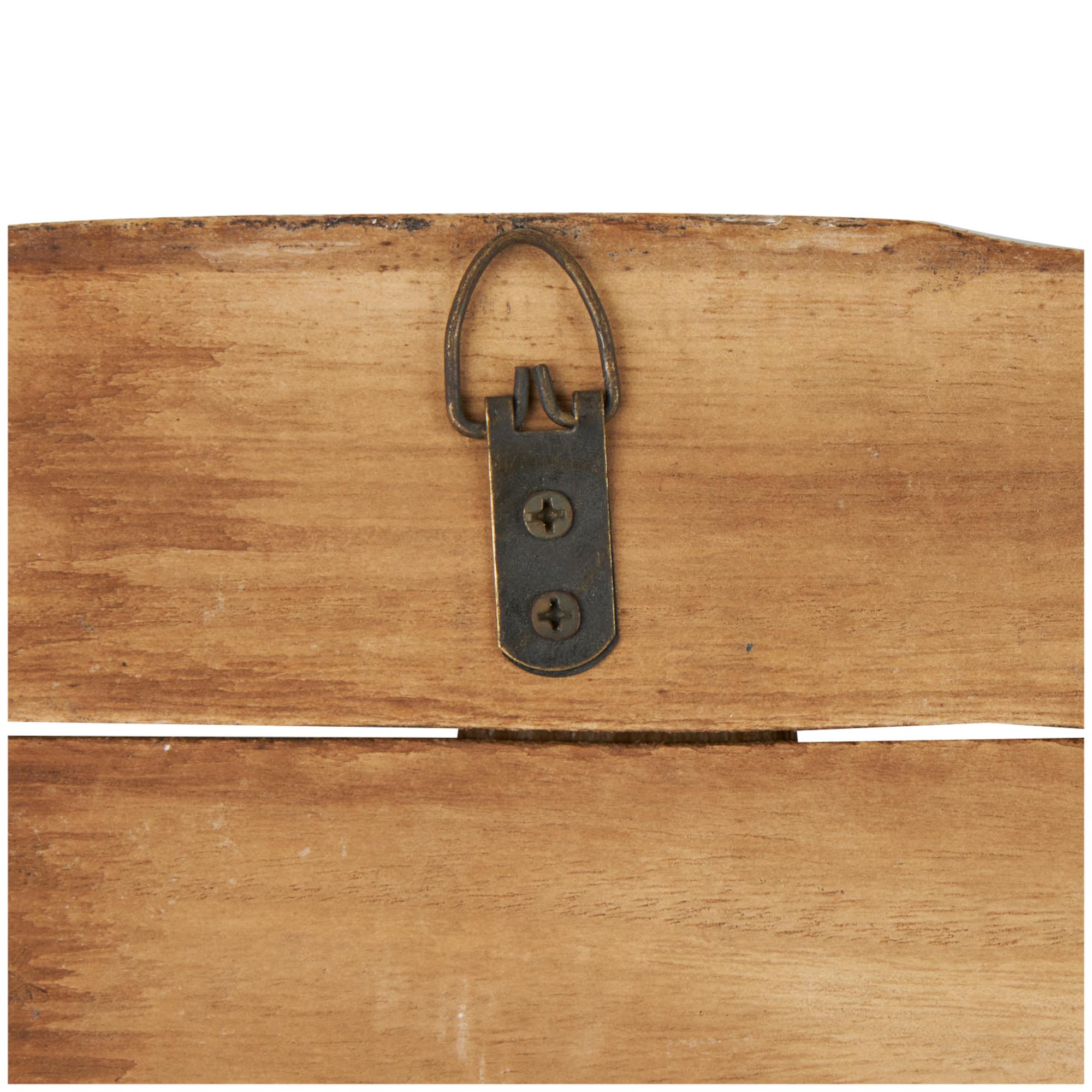 Handmade Whitewashed Brown Wood Live Edge Wall Hook with 5 Fish-Shaped Hangers